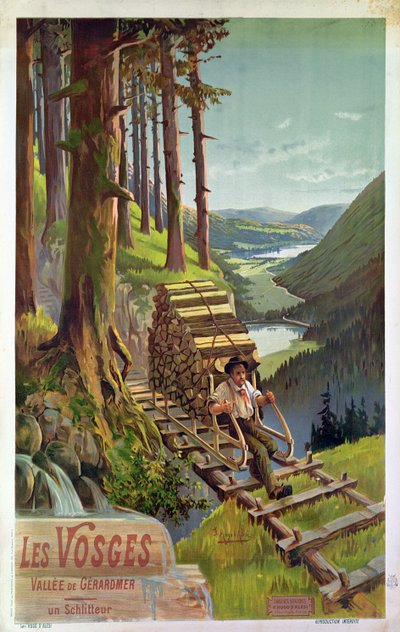 Poster advertising Les Vosges by Hugo d
